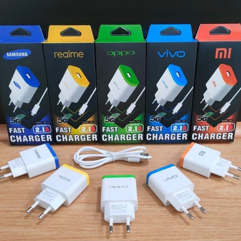 TC CHARGER BRAND MI6 2.1A SINGLE PORT COPY MICRO USB