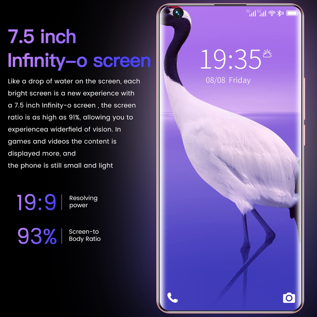 【NEW LAUNCH】Handphone X70 Pro 5G/4G 7.5 inch [12/512] RAM 12GB ROM 512GB -  Real-Time Extreme Night Vision, Ultra-Sensing Gimbal Camera