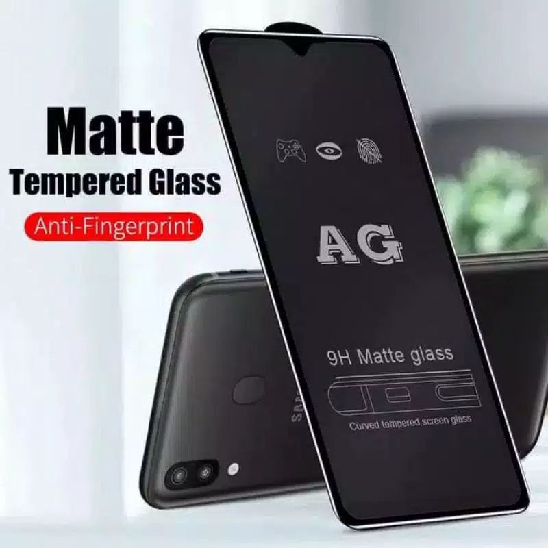 Tempered Glass Matte Anti Glare Full Cover For Samsung A01 / Samsung A01s / Samsung A02 / Samsung A02s / Samsung A03 / Samsung A03s
