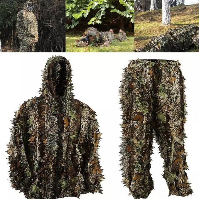 Buruan Beli] Baju Samaran Berburu 3D Camo Tree Sniper Tactical War Suit Original