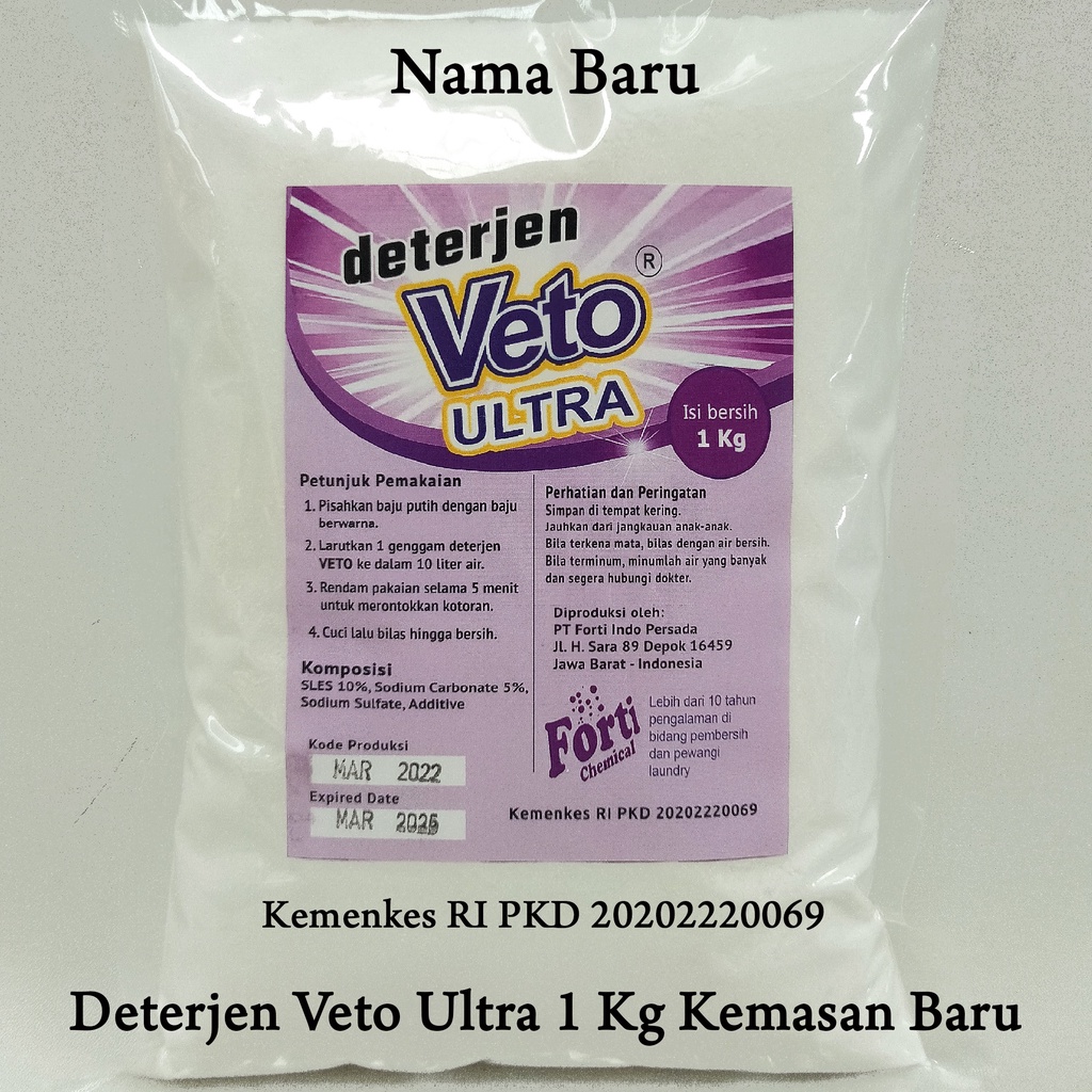 VETO Deterjen BUBUK ULTRA Powder 1 Kg Termurah