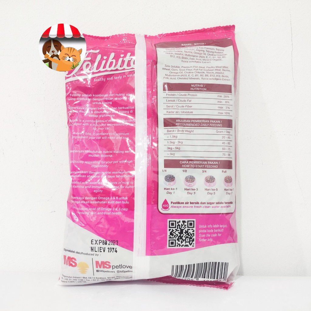 Felibite repack 500gr - Makanan Kucing