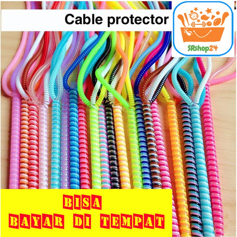 Karet Pelindung Kabel charger 3 Warna Spiral BUY 1 GET 1 FREE / Protector Cable 3 Tone