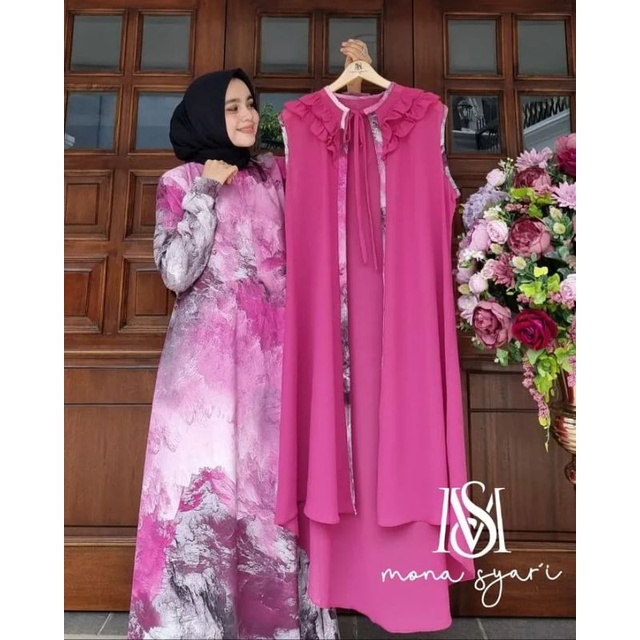Qinaan gamis set rompi Mona syari by ME