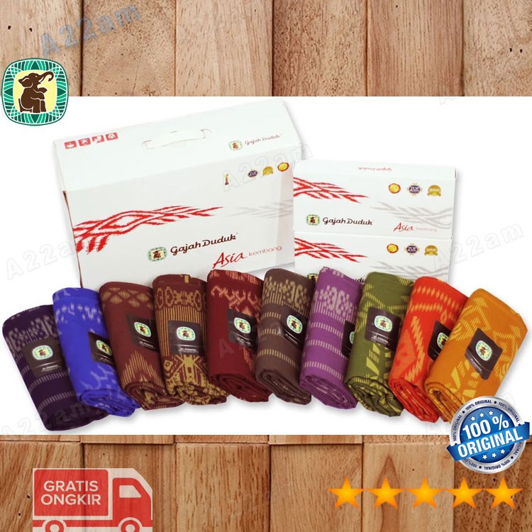 Motif Kembang G25-0 Kain Sarung Dewasa Original Cap Gajah Duduk