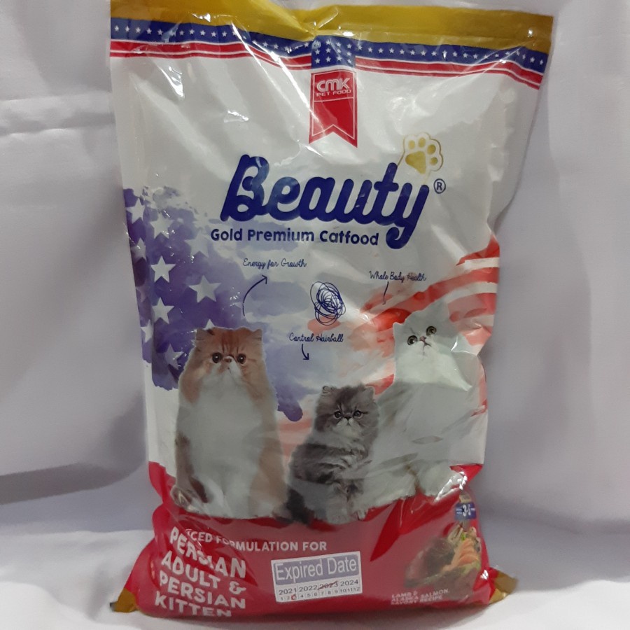 Beauty Cat Gold 1 kg Makanan Premium Kucing Persian Adult Kitten 1kg