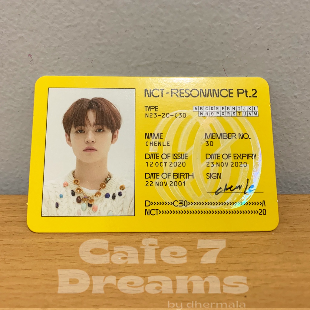 Chenle Official ID Card - NCT Resonance Pt. 2 "Departure Ver."