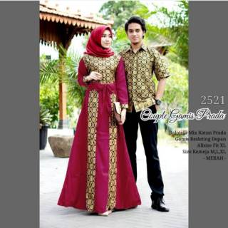 COUPLEBATIK GAMIS Baju  couple  pasangan Batik  CP GAMIS 