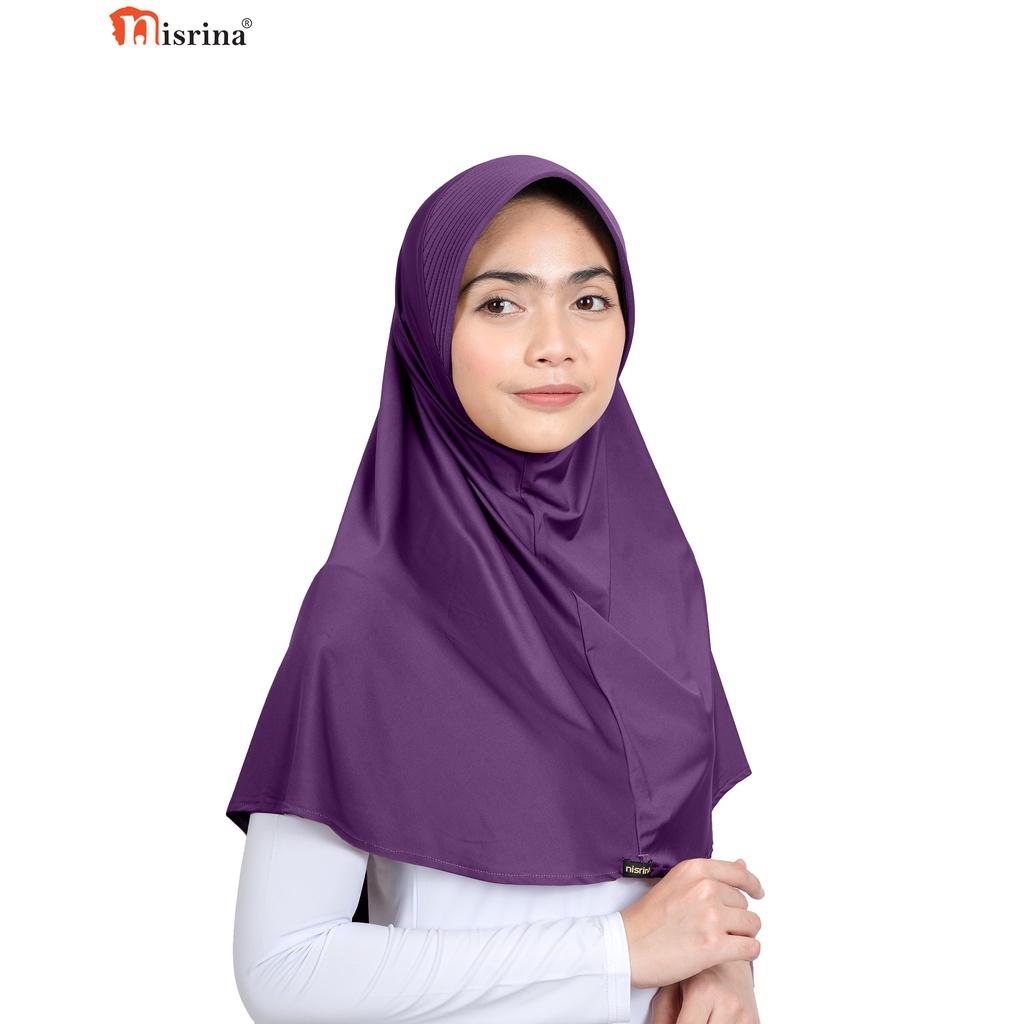 Nisrina Fashion Muslim Jilbab Instan Polos Citra Narurita-Ungu Tua
