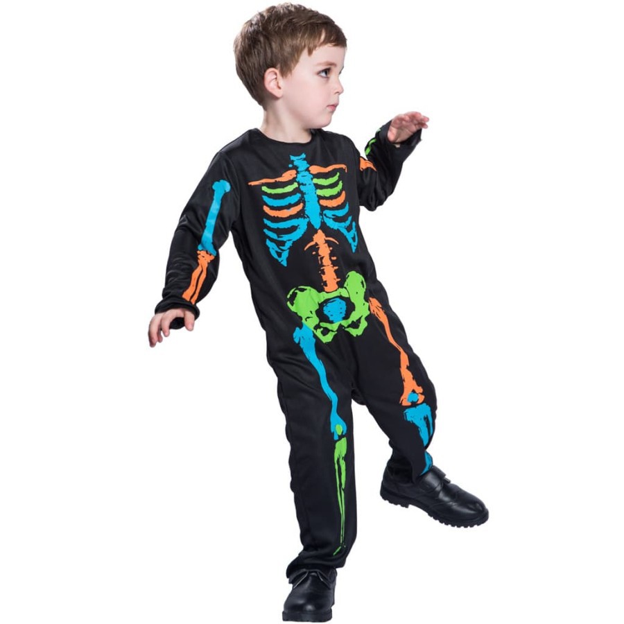 Colourful Skeleton halloween costume kostum halloween anak tengkorak