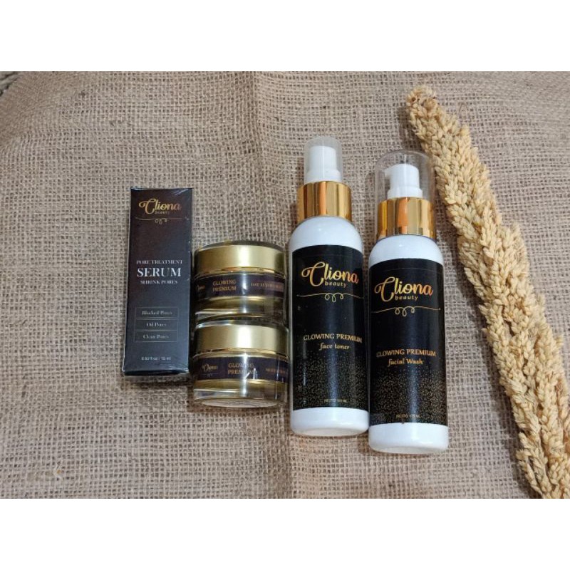 cliona beauty paket lengkap (glowing premium kemasan baru)