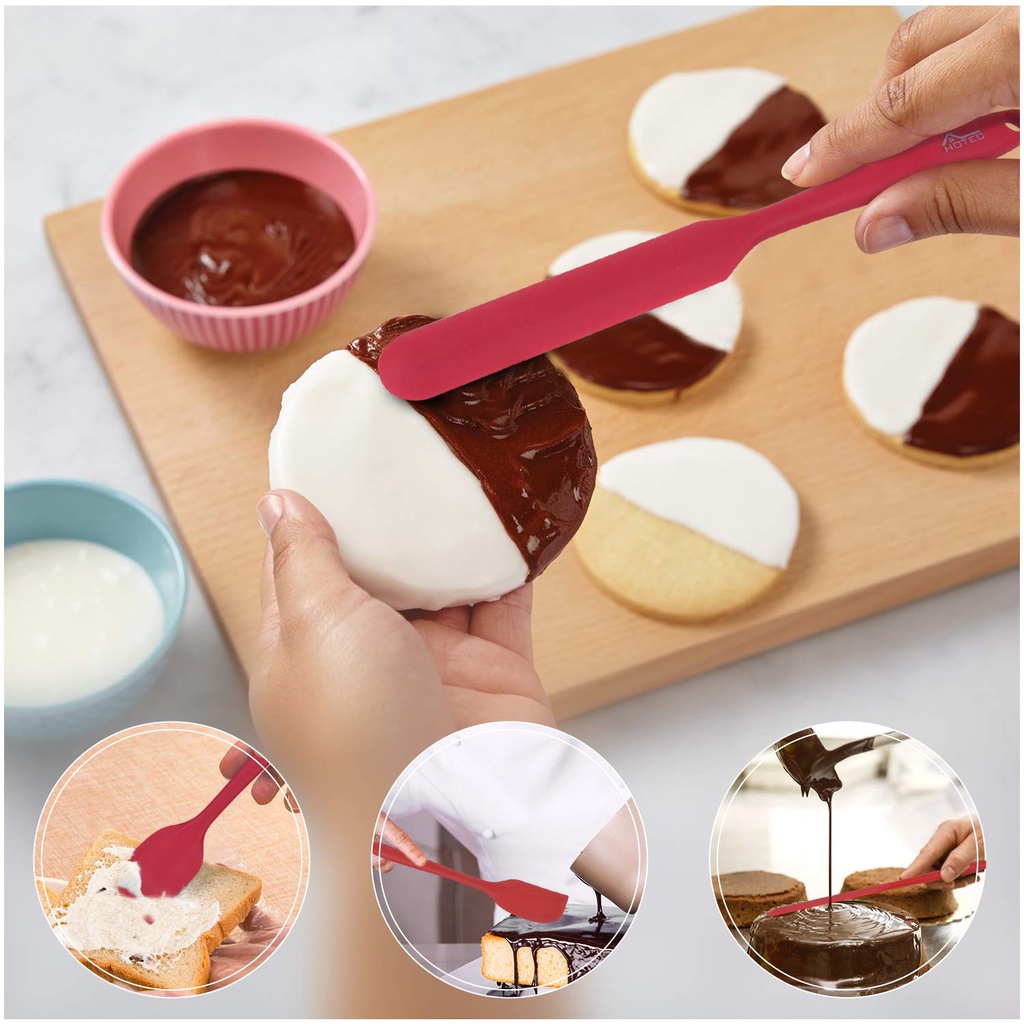 Spatula Silikon Set 5 pcs / Sendok Sutil Kuas Masak Baking Kue