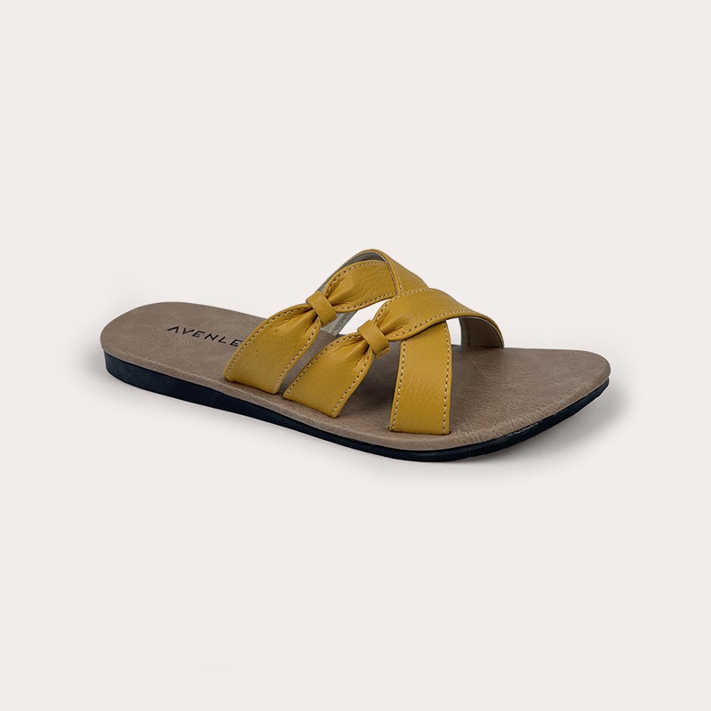 Sandal Slop Wanita Kekinian Cantik Sol Karet Flat Anti Slip Kulit Sintetis Avenlee Niki