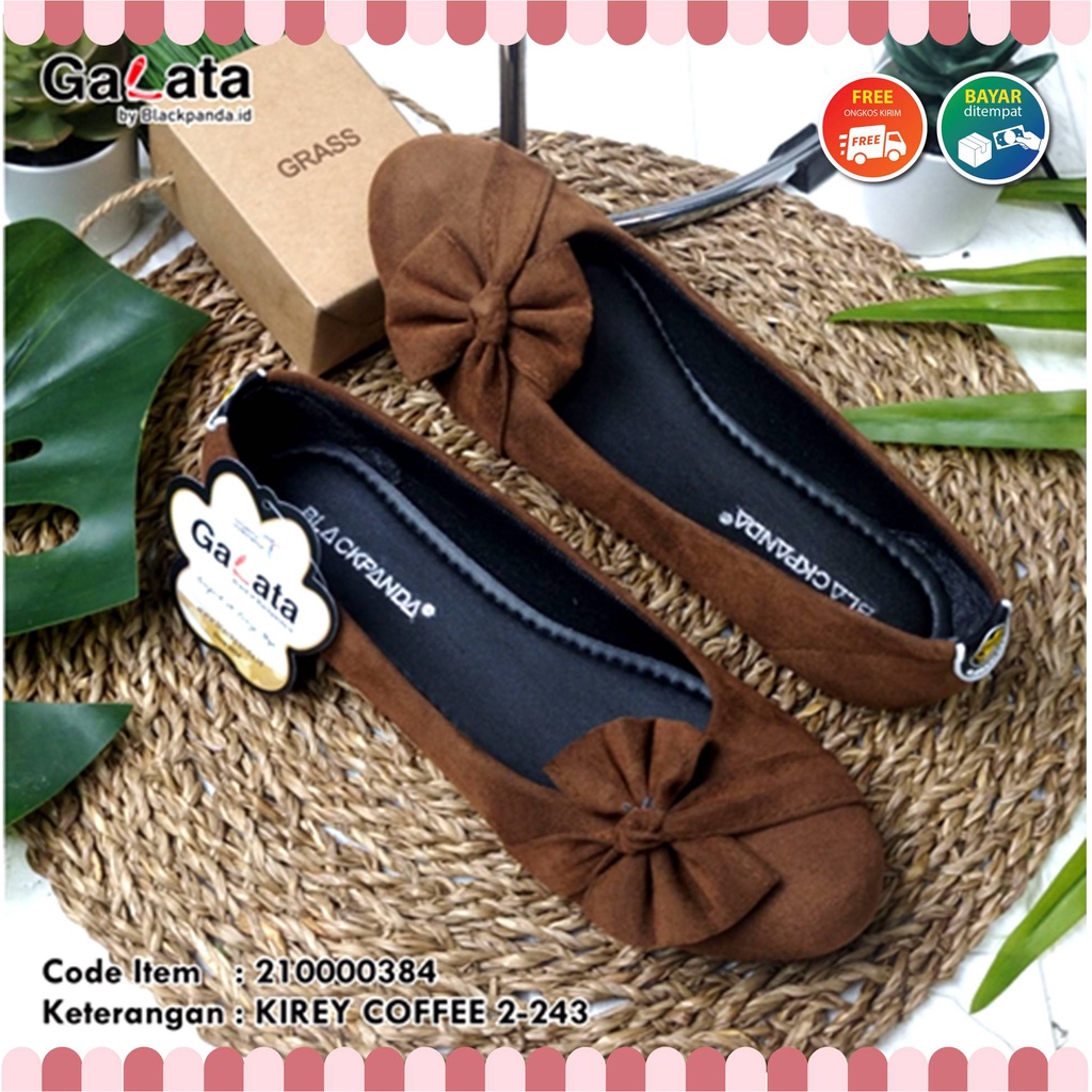 Blackpanda Flat Shoes - Sepatu Black Panda - Sepatu Wanita - Black Panda Kirey Coffee