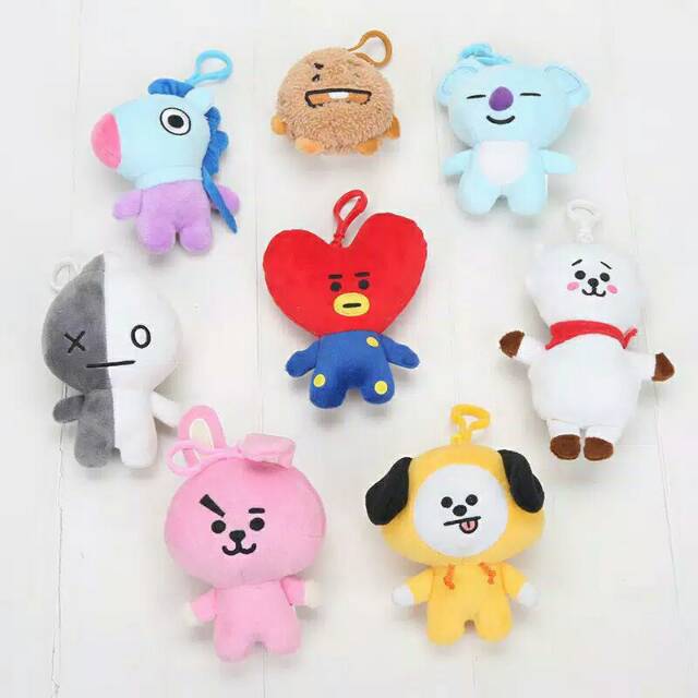Boneka bts kecil / gantungan bts / gantungan kunci kpop boneka bts