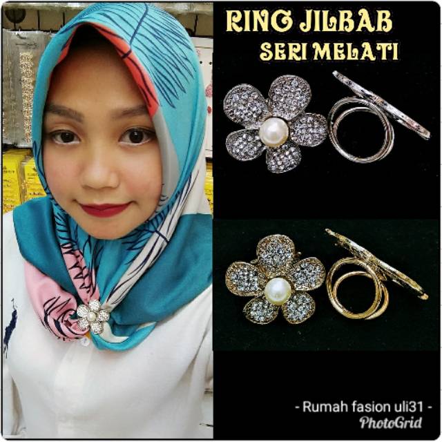 ISI 6 PCS RING JILBAB seri melati