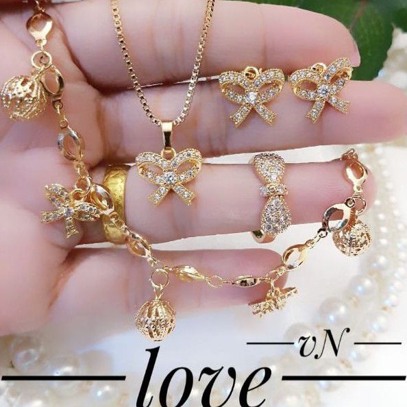 Xuping set perhiasan lapis emas 24k 0711l