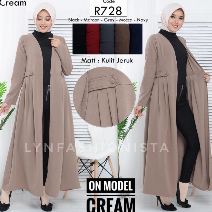 LONG CARDIGAN WANITA LENGAN PANJANG/ VIKA OUTER/BLEZER GAMIS TEBAL