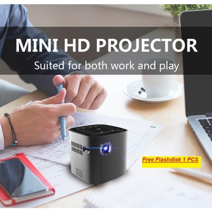 

Irled | Mini Proyektor/Projector S12 Android Wifi Bluetooth For Full Hd 1080P