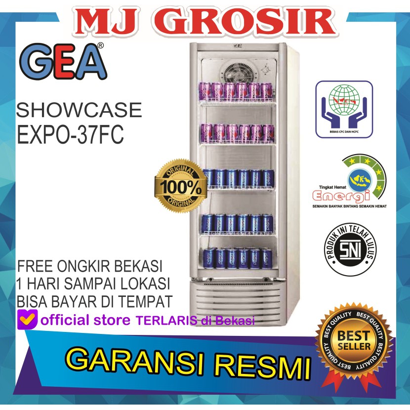 SHOWCASE GEA EXPO 37 FC DISPLAY COOLER KULKAS MINUMAN LOW WATT | Shopee