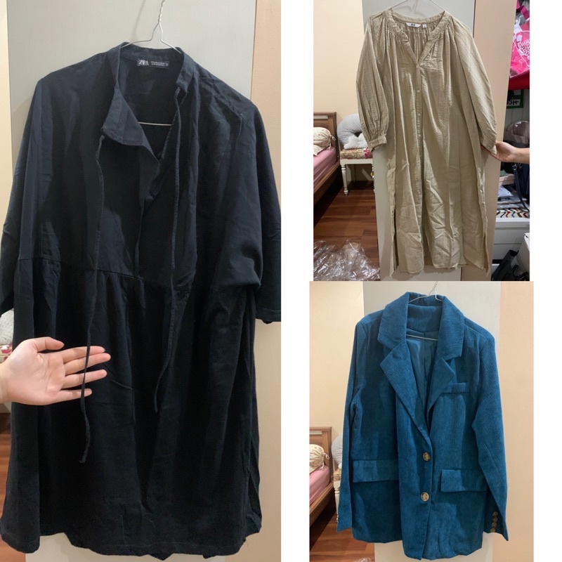 PRELOVED ATASAN & DRESS WANITA ZARA, UNIQLO, BLAZER
