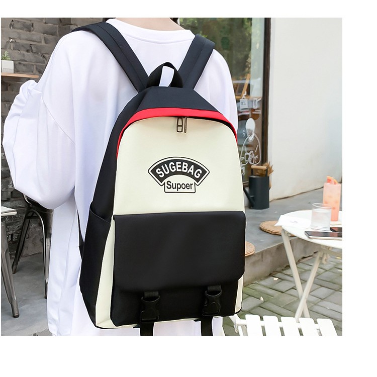 TB-61 tas sekolah kampus set 4 pcs ransel wanita import korea jepang besar backpack