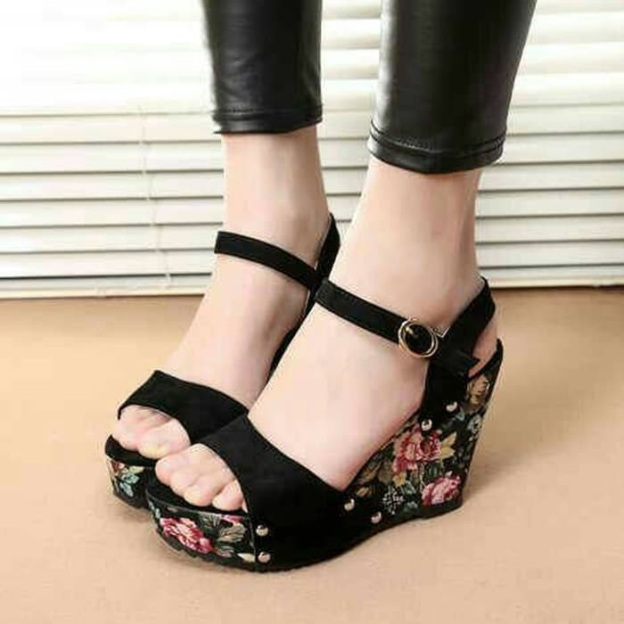 Sepatu Wedges Wanita Merk Fld Ori / Sale Wedges Fld Matahari Ori