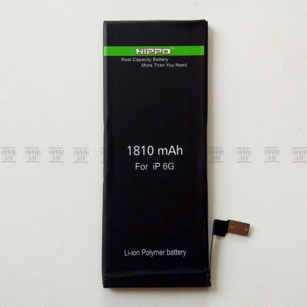 Baterai Hippo Double Power Original Apple Iphone 6 6G Batre Batrai Battery Dual Handphone Hipo Ori