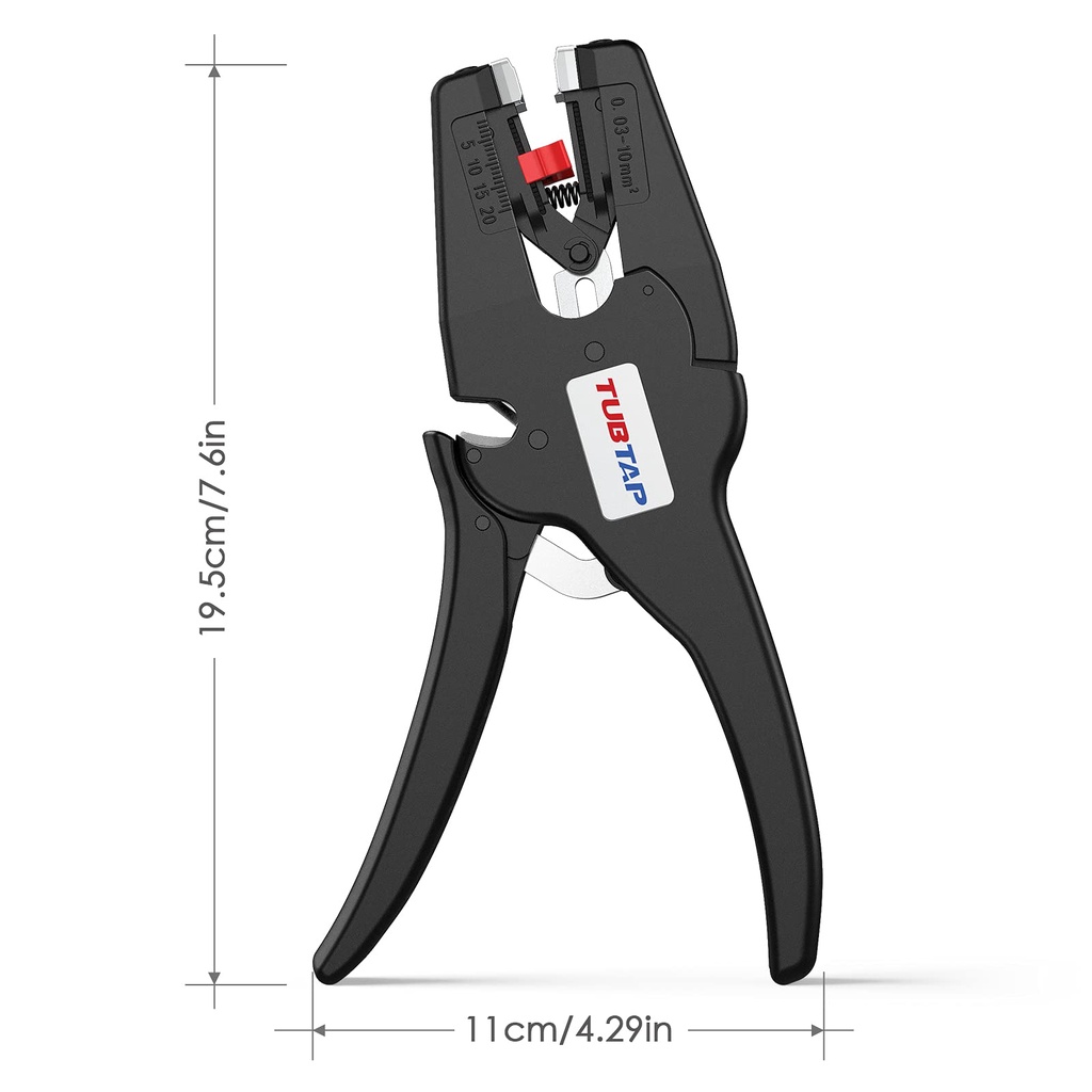 Topspot Penari telanjang tang Bekerja untuk Konduktor Tunggal 7 hingga 32 AWG Stranded atau Solid Wire, Rentang Panjang Pengupasan Otomatis 0,25-0,75 inci, Bekerja Pada Banyak Jenis Kawat kualitas tinggi Automatic Wire Stripper tang