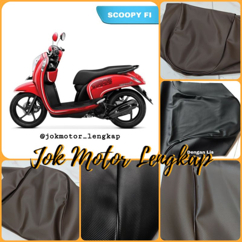 Sarung Kulit Jok Motor Honda Scoopy FI 2013 2014 2015 2016 2017