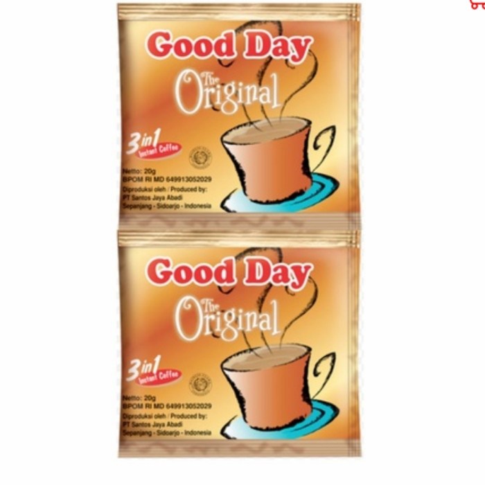 

minuman kopi good day coffe original saset seduh 20gr (10pc)