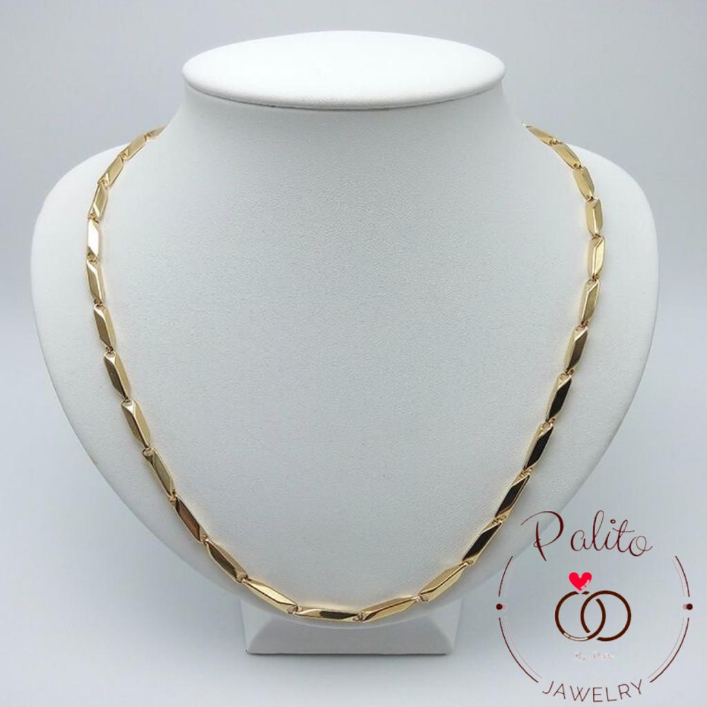 Kalung Titanium Pria ~ Wanita Model Padi Termurah Anti Karat Tidak luntur panjang 75cm 60cm 50cm 45