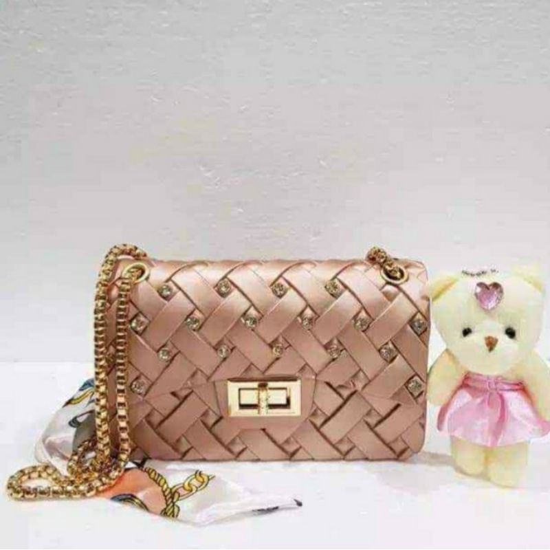 TAS JELLY WANITA IMPORT FREE SYAL &amp; BONEKA