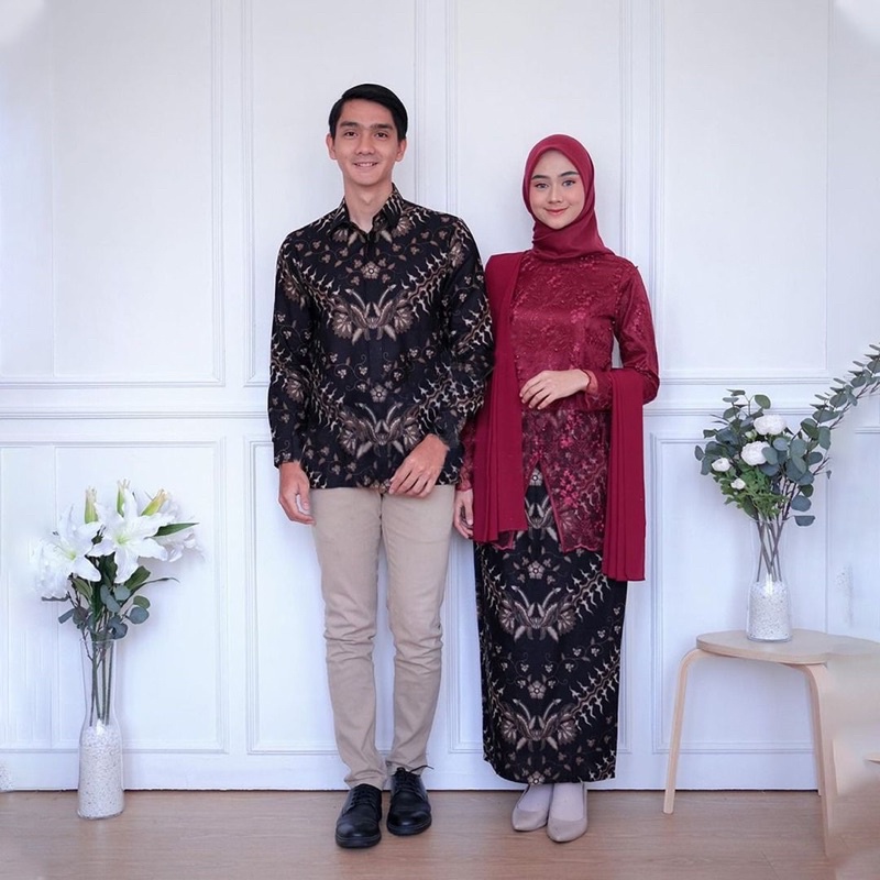 batik couple nafisa / batik couple terbaru 2022 / batik mewah / batik sarimbit / batik elegant / keb