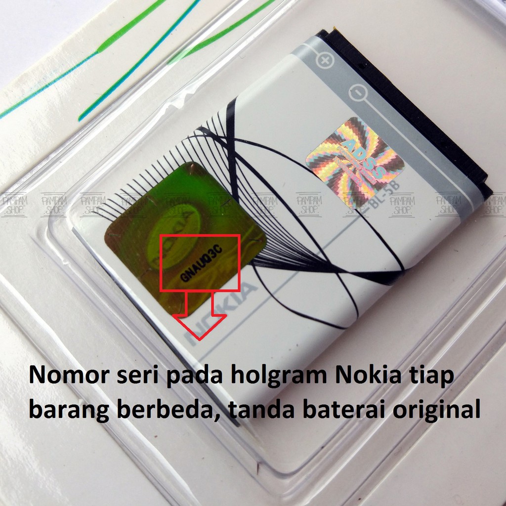 Baterai Nokia BL5C BP6MT BL5B BL5CB BL5J BL4C BL4U BP4L BP5M BL4B BL4CT BL4D BL4J BL4S BL5BT