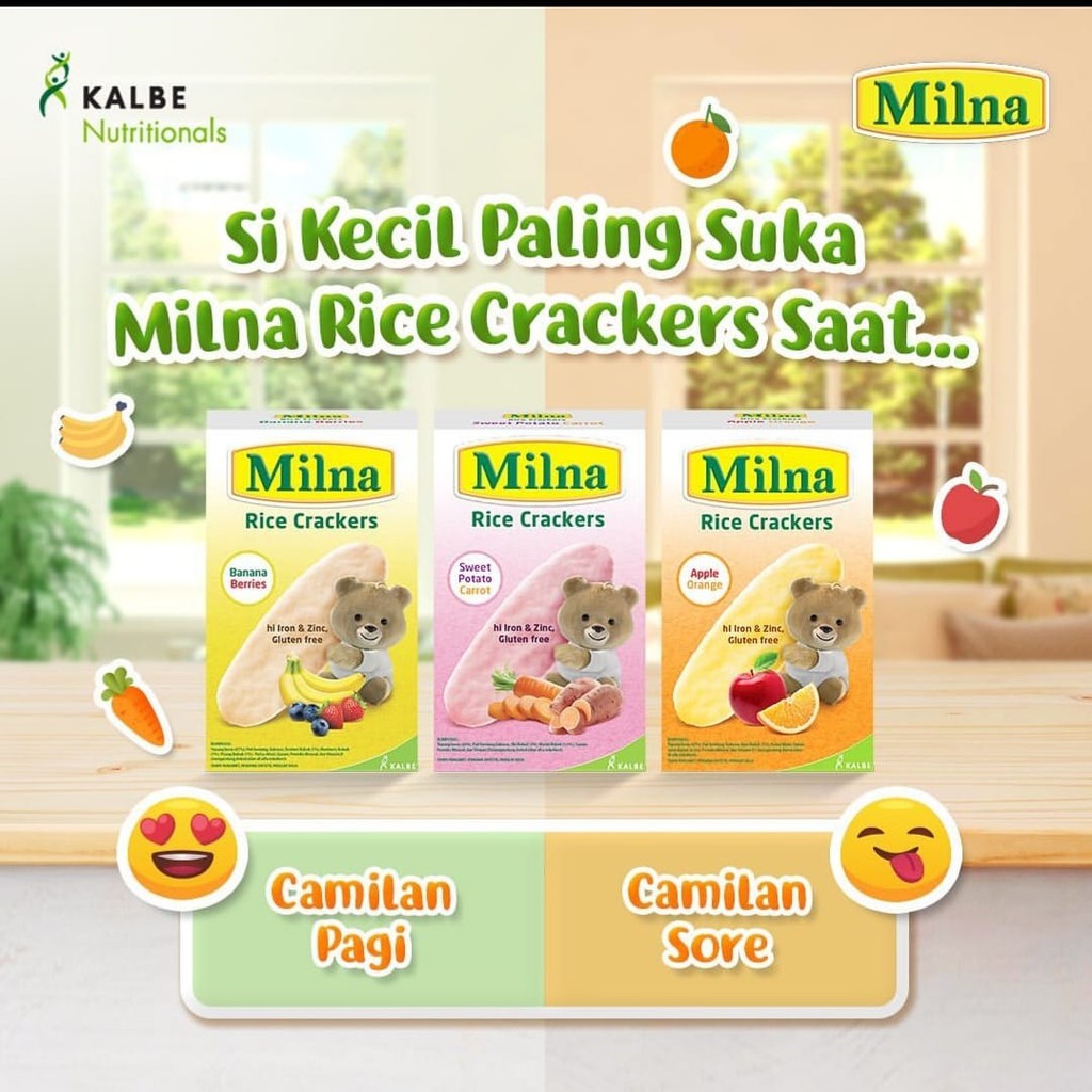 Milna Rice Crackers / Milna Biskuit Bayi Rice Cracker 20 G