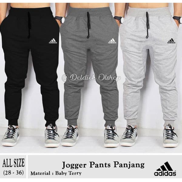 CELANA PANJANG JOGGER BABYTERRY TEBAL / Celana Training Olahraga Saku Resleting / Sweatpants Pria Wanita