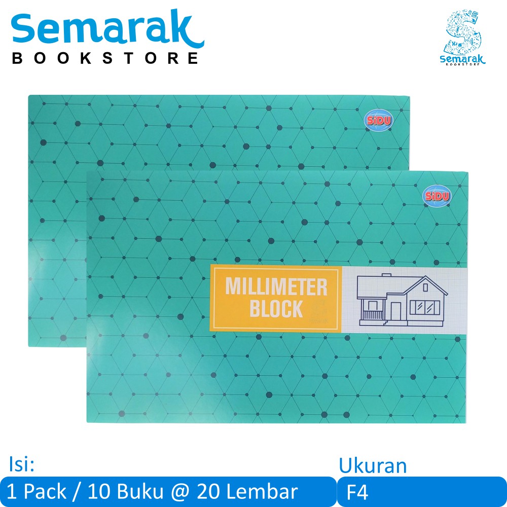 

Buku Gambar Teknik SiDU Sinar Dunia Millimeter Block F4 [1 Pack / 10 Buku @ 20 Lembar]