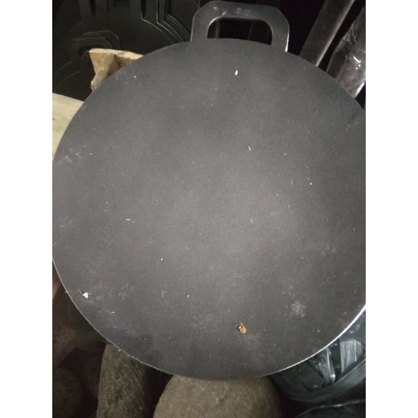 wajan penggorengan bulat  baja hitam wajan martabak telor,kebab diameter 40cm tebal 5ml