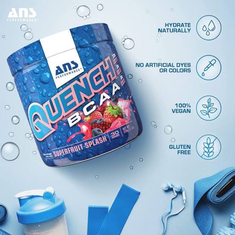 ANS performance quench BCAA 30 serving suplemen fitness recovery gym