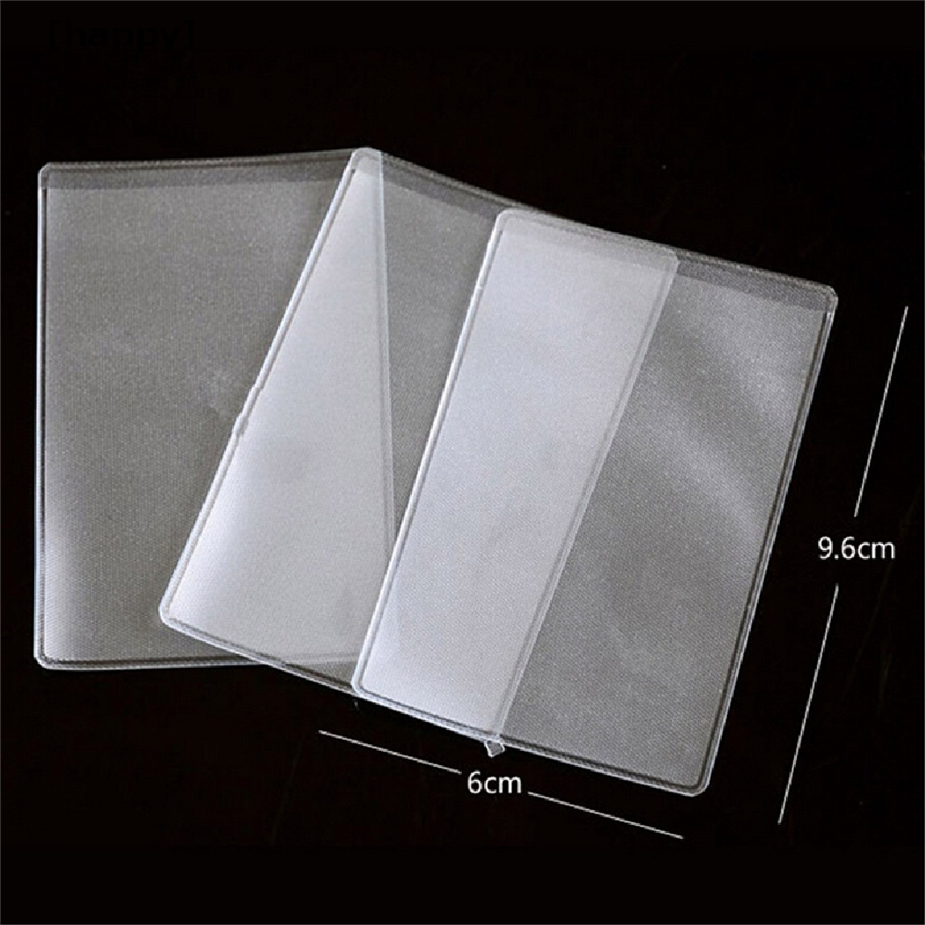 Ha 10pcs Cover Pelindung Kartu Kredit / Id / Bisnis Bahan Pvc Frosted Bening