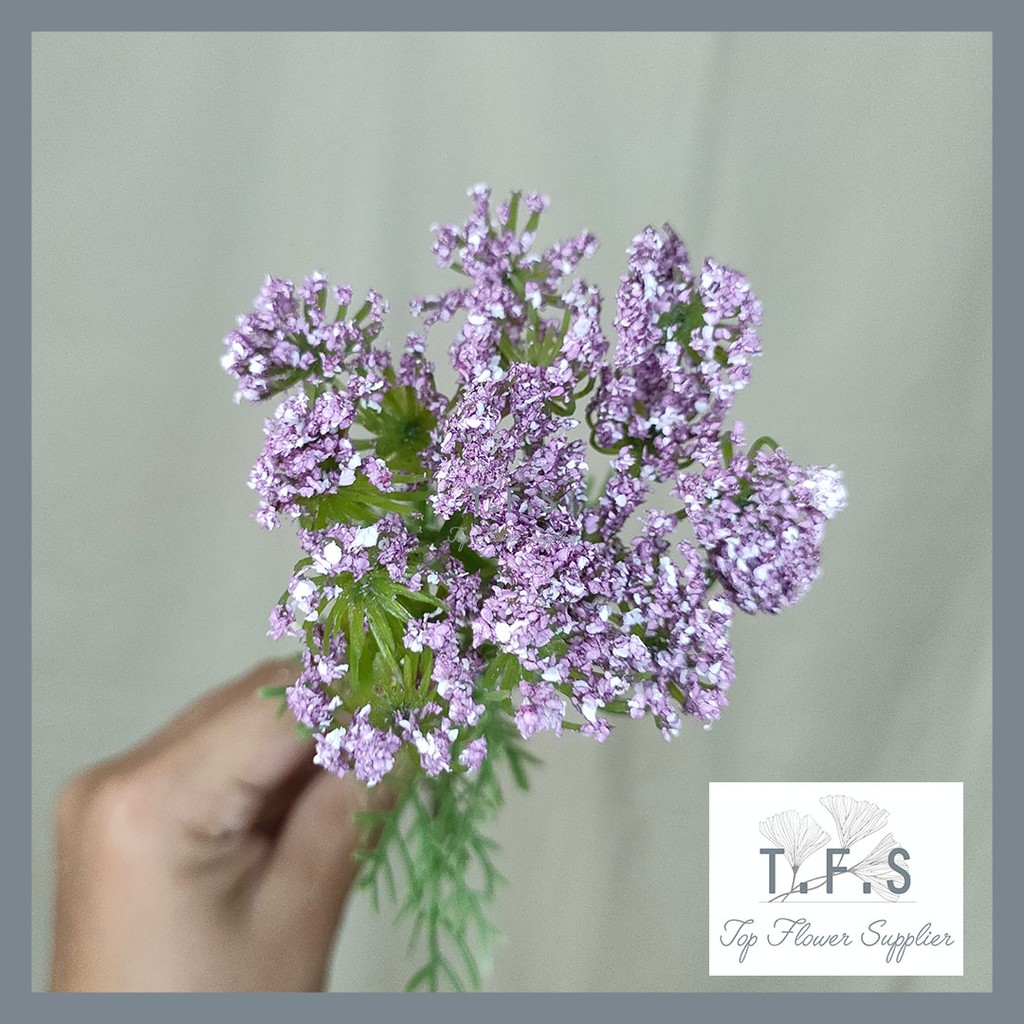 Artificial Rice Flower Tanaman Bunga Plastik Buatan Dekorasi Rumah Pesta Kantor-PURPLE