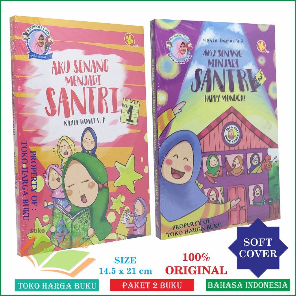 Paket 2 Buku Komik Aku Senang Menjadi Santri Seri 1 dan 2 - Penerbit Al-Kautsar Kids