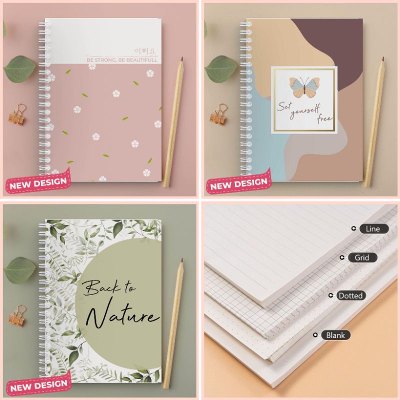 

NOTEBOOK A5/JURNAL LINE/ GRID / BLANK/ A5 DOTTED