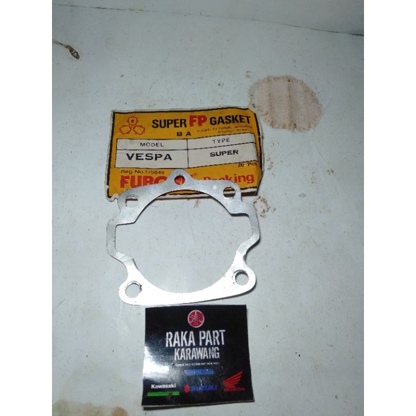 paking perpak gasket blok head buring boringan vespa super