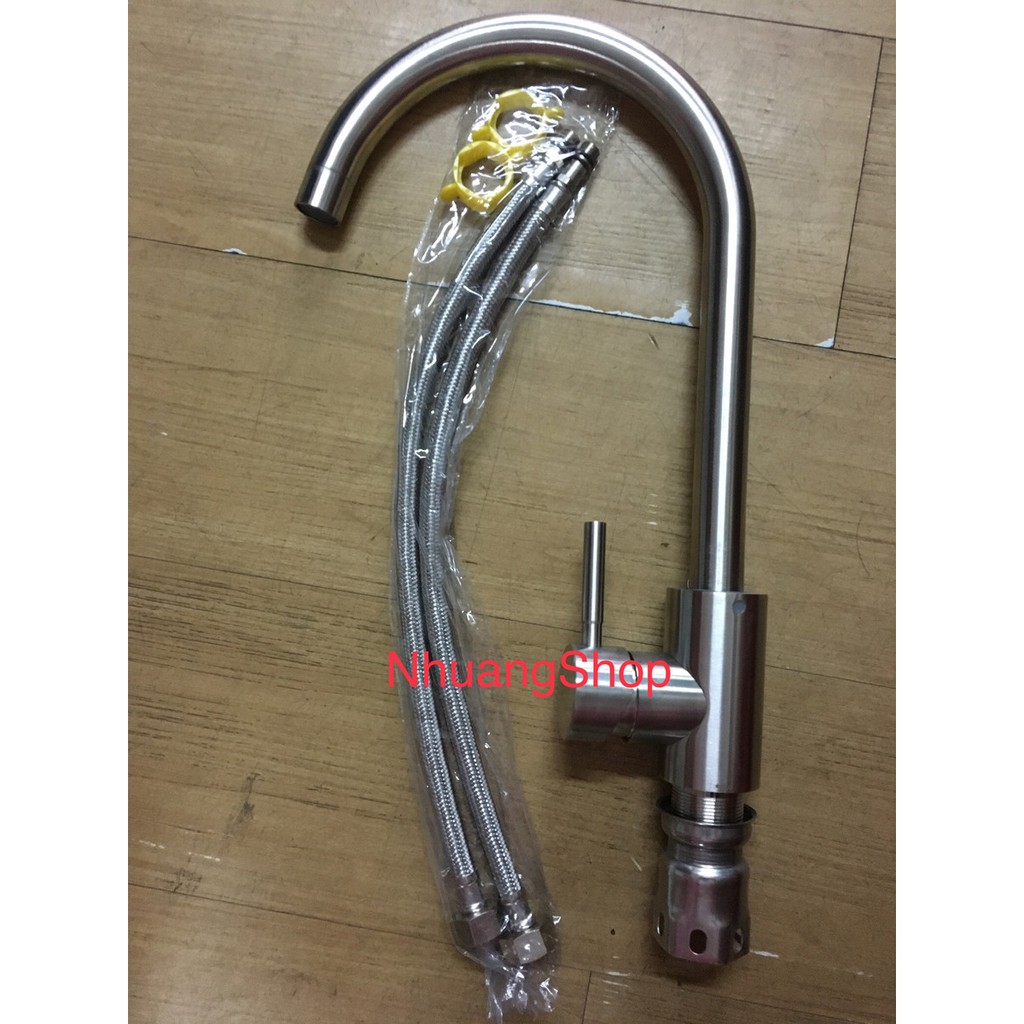 Kran meja mixer panas dingin cuci piring stainless steel