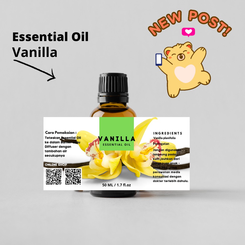 Pengharum ruangan minyak esensial Essential Oil burner /Minyak Atsiri aromaterapi Vanilla