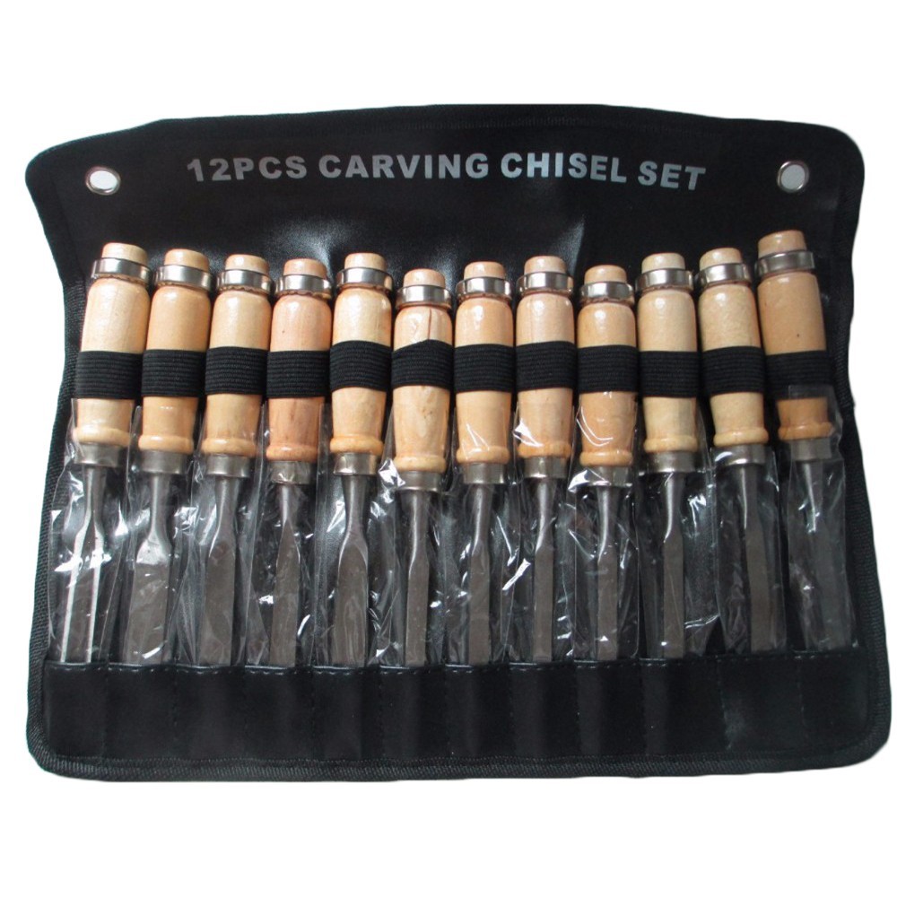 NEW ARRIVAL Ginflash Set Pisau Ukir Pahat Kayu 12 in 1 Wood Carving Art Knife OE12 Grab Medan