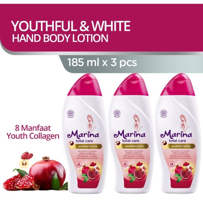 Marina Hand & Body Lotion Total Care Youthful [185 mL/3]