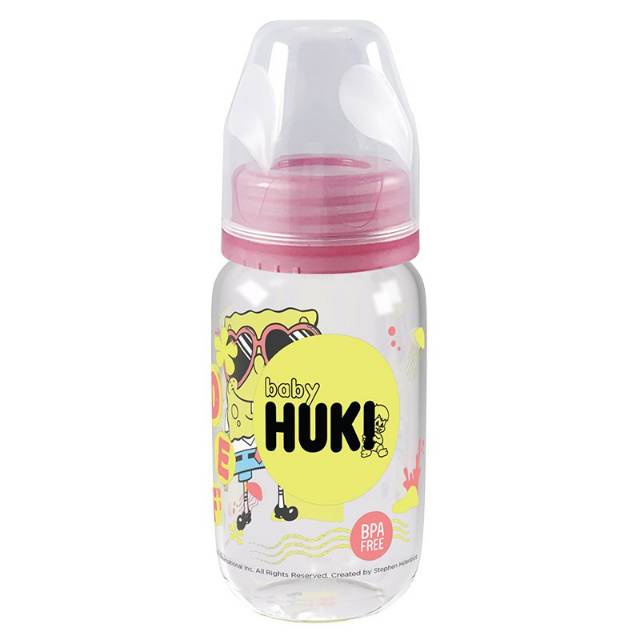 Botol susu HUKI 120 ml (nipple Gepeng) BPA free